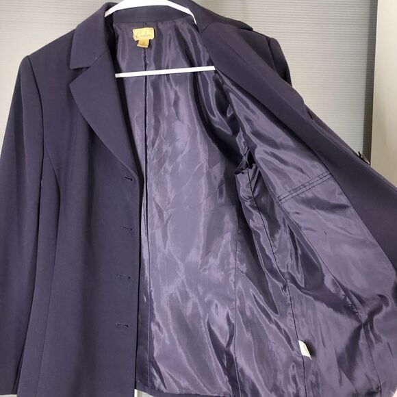 Sz 12- Nordstrom Caslon Skirt Suit Set: Blazer +‎ 2 Skirts Purple Beige Career - Picture 5 of 10